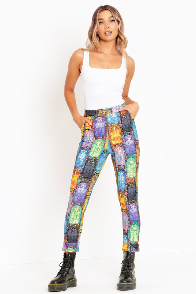 Stained Glass Eevee Cuffed Pants