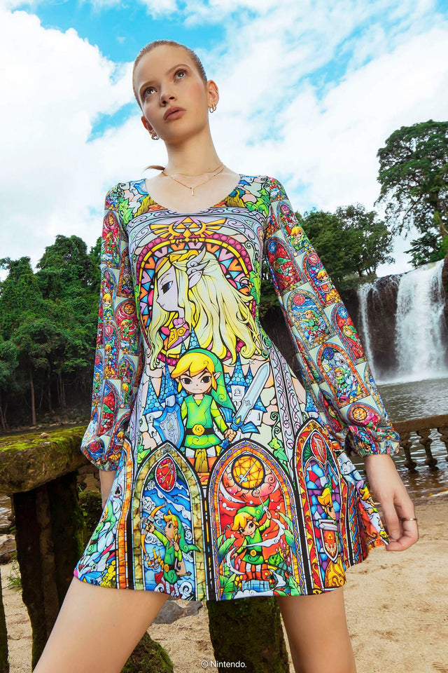 BlackMilk Clothing - Stained Glass Hyrule Bell Dress