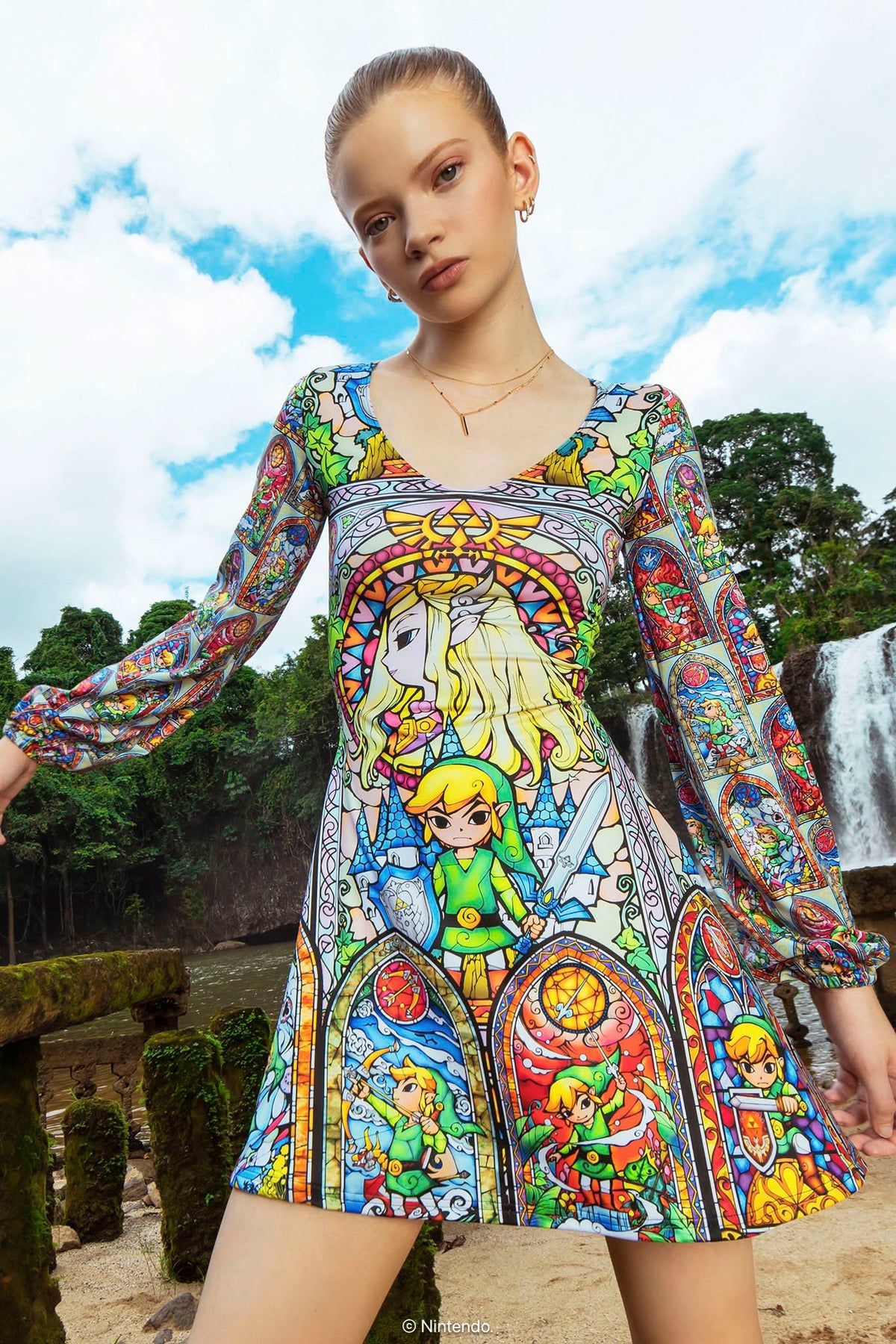 Stained Glass Hyrule Bell Dress - Limited – BlackMilk Clothing
