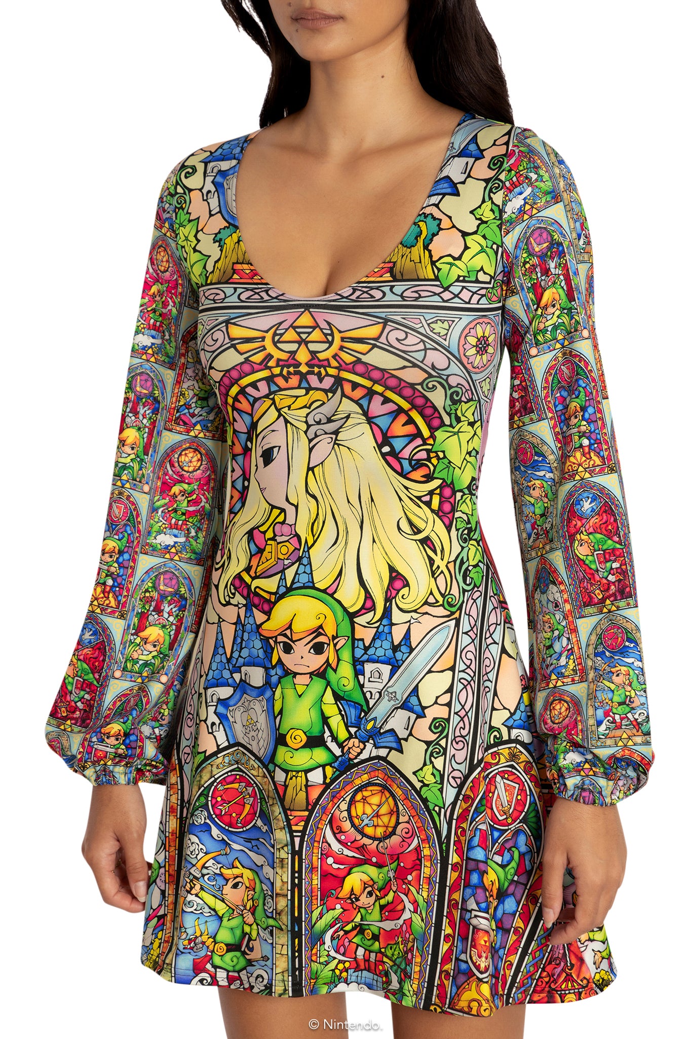 Stained Glass Hyrule Bell Dress - Limited – BlackMilk Clothing