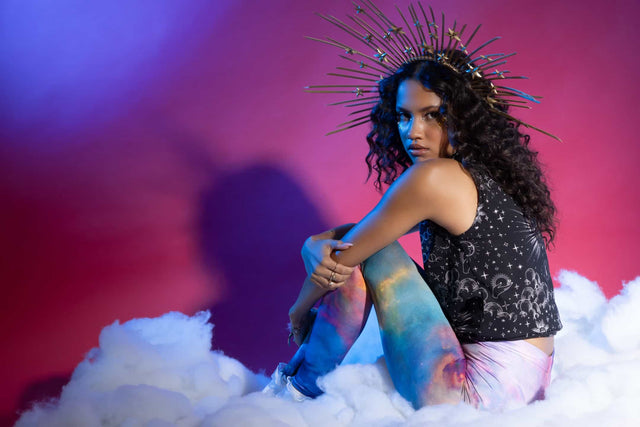 Star Crossed. A celestial-inspired fashion story by BlackMilk Clothing. Shop Dresses, Tops, Skirts and more with cosmic prints, celestial hues, and soft flowy fabrics kissed by starlight.