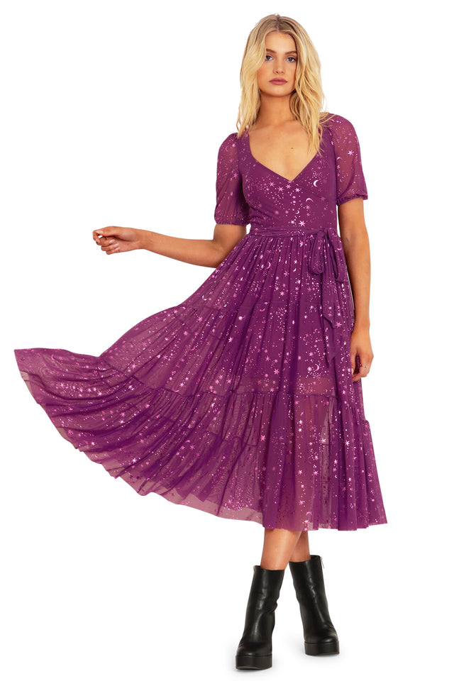 BlackMilk Clothing - Stardom Pink Wrap Midaxi Dress