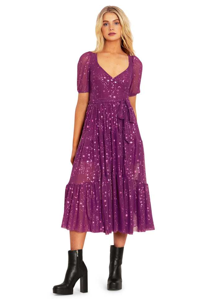 BlackMilk Clothing - Stardom Pink Wrap Midaxi Dress