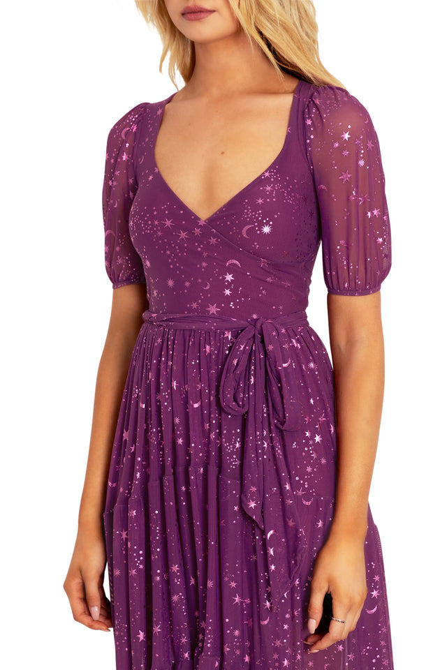 BlackMilk Clothing - Stardom Pink Wrap Midaxi Dress