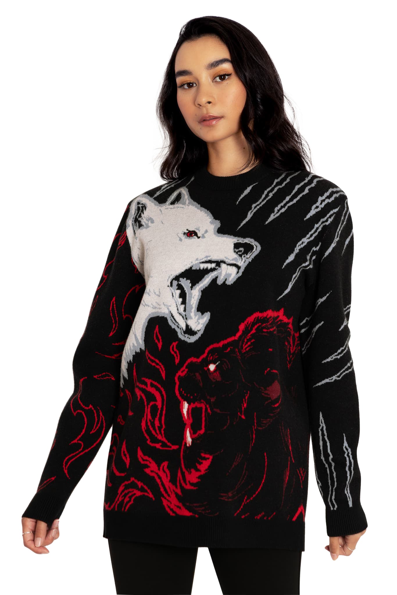 Stark Vs Lannister Oversized Knit Sweater - Limited – BlackMilk