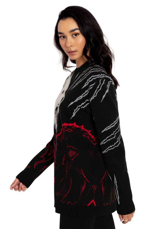 Stark Vs Lannister Oversized Knit Sweater