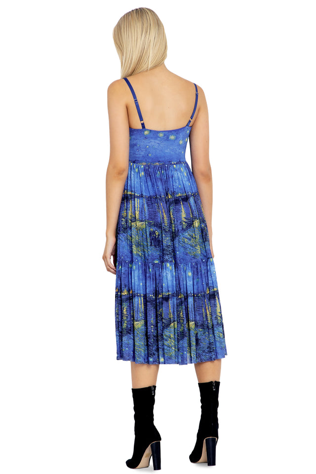 Starry Night Over The Rhône Sheer Midaxi Dress