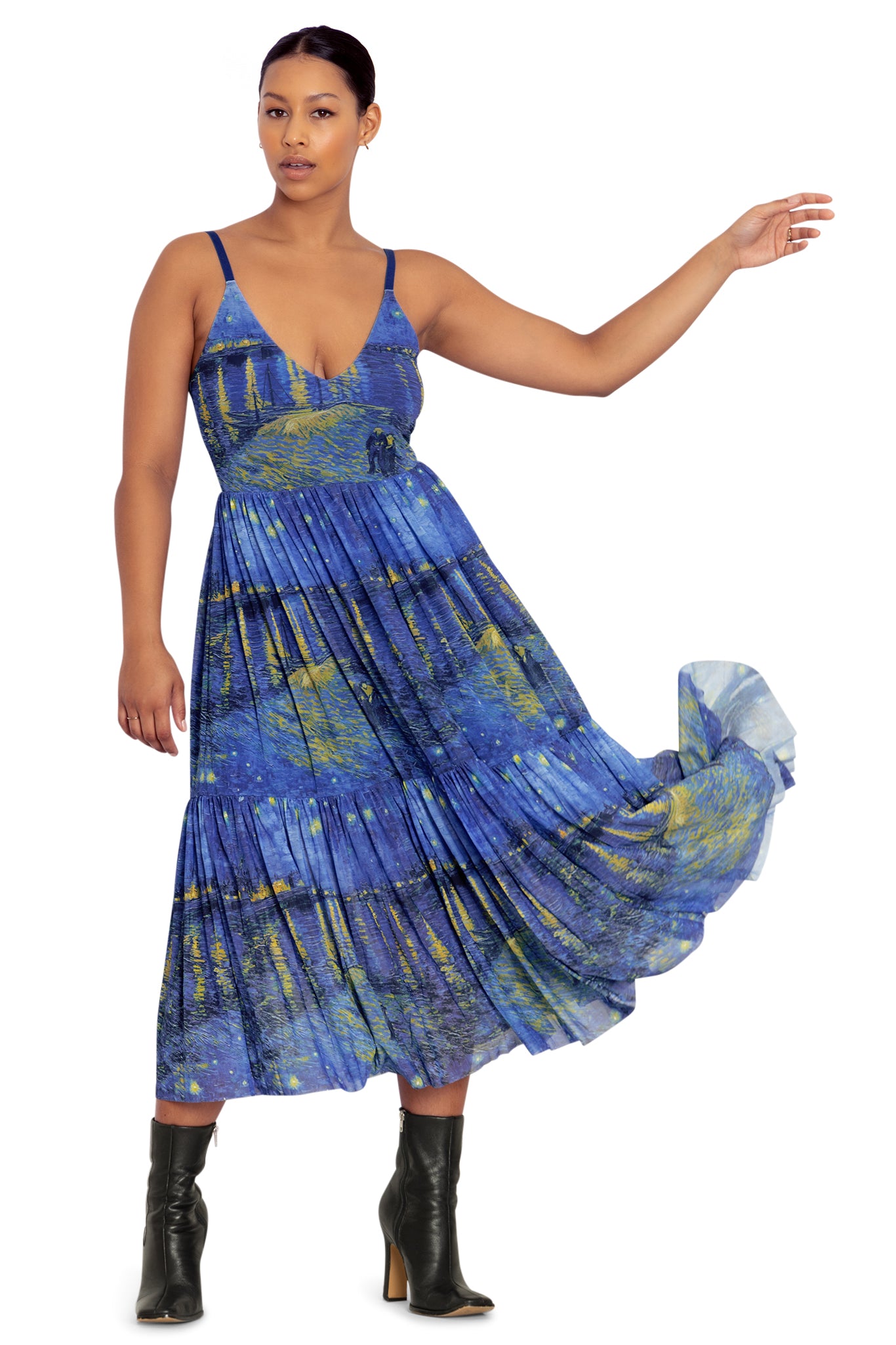 Starry Night Over The Rhône Sheer Midaxi Dress – BlackMilk Clothing