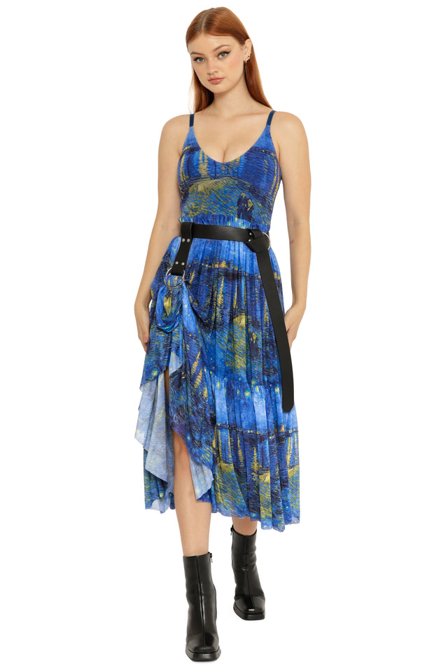 Starry Night Over The Rhône Sheer Midaxi Dress