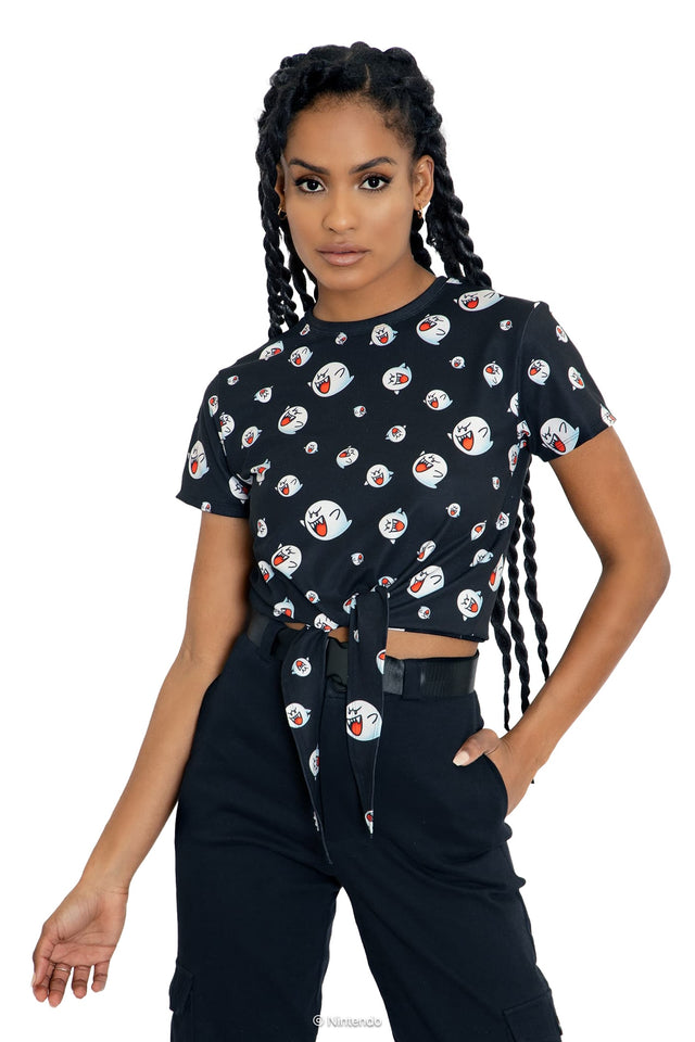 Boo Tie Front Tee