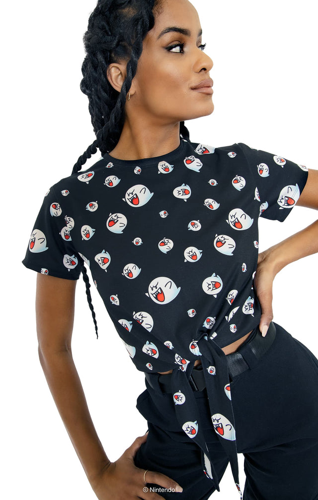 Boo Tie Front Tee