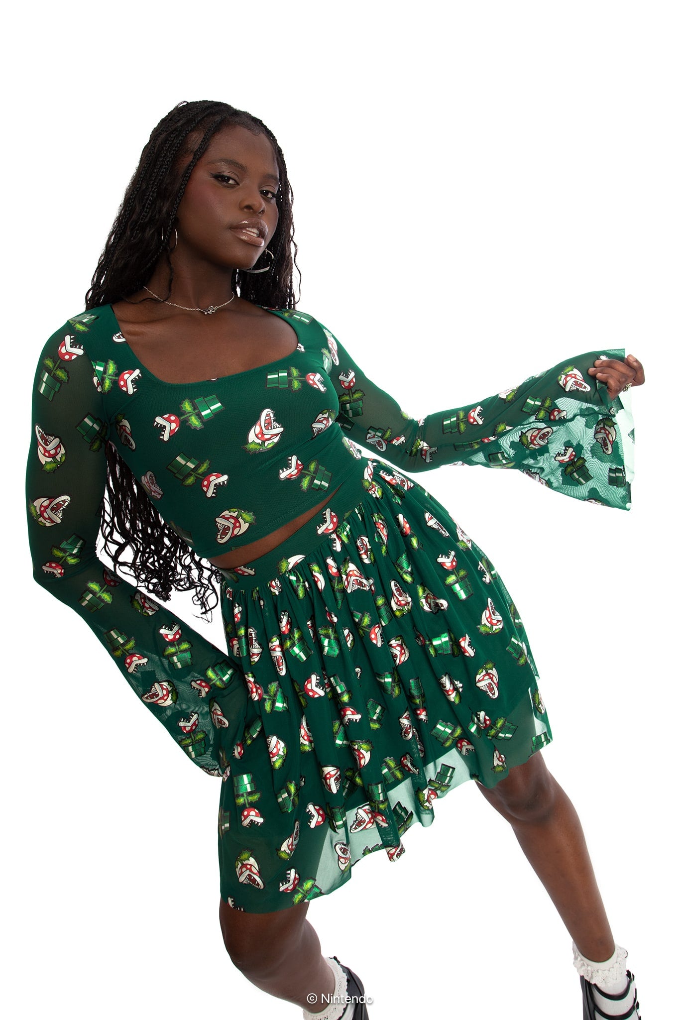 Piranha Plants Flare Top - Limited – BlackMilk Clothing