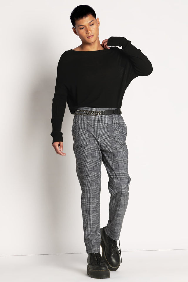 Tweed Mono Cuffed Pants