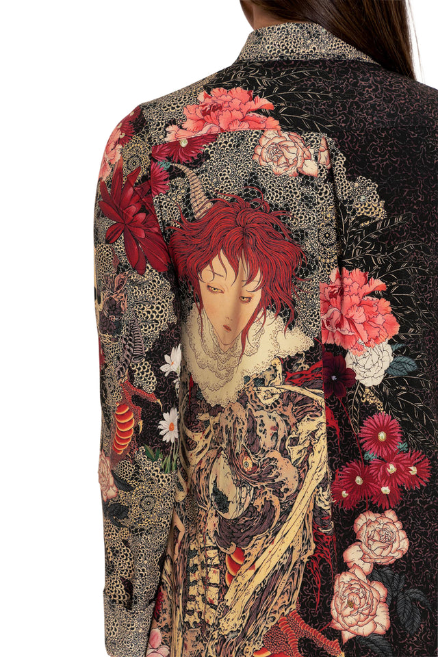 Takato Yamamoto Spirit Of A Dragon Long Sleeve Shirt Dress Print