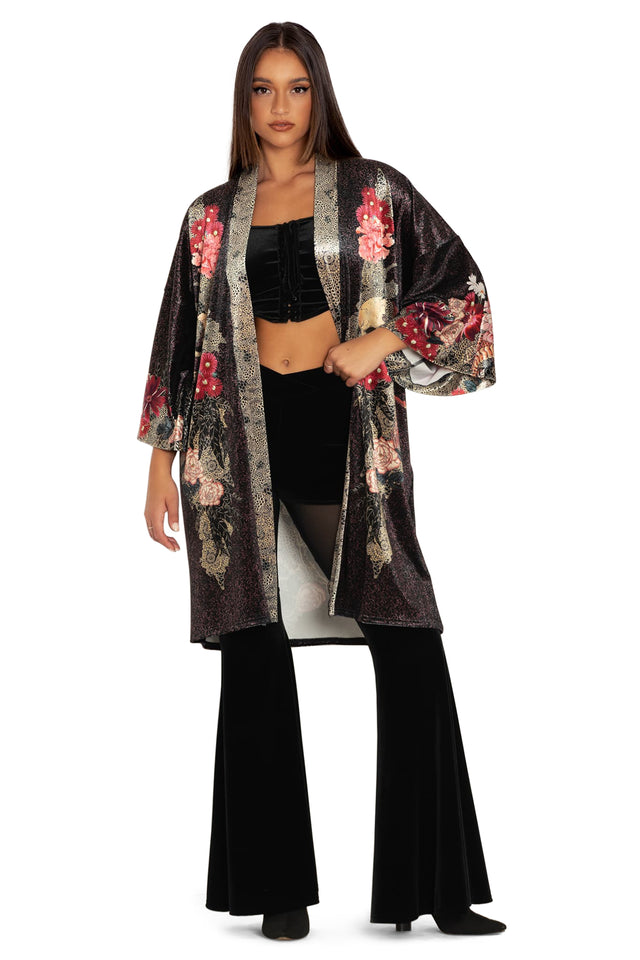 BlackMilk Clothing - Takato Yamamoto Spirit Of A Dragon Velvet Robe