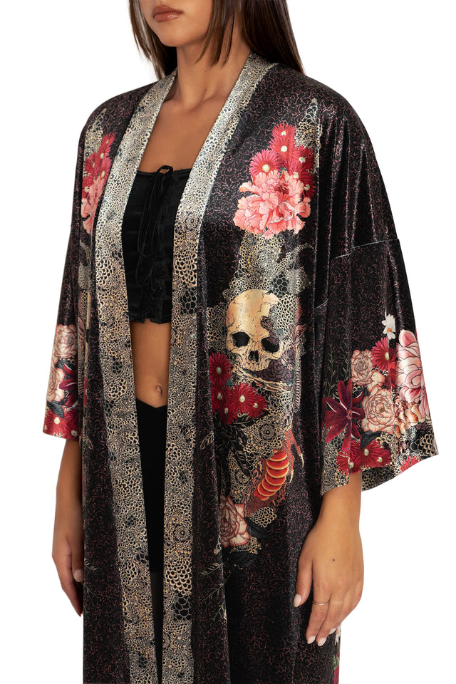 BlackMilk Clothing - Takato Yamamoto Spirit Of A Dragon Velvet Robe