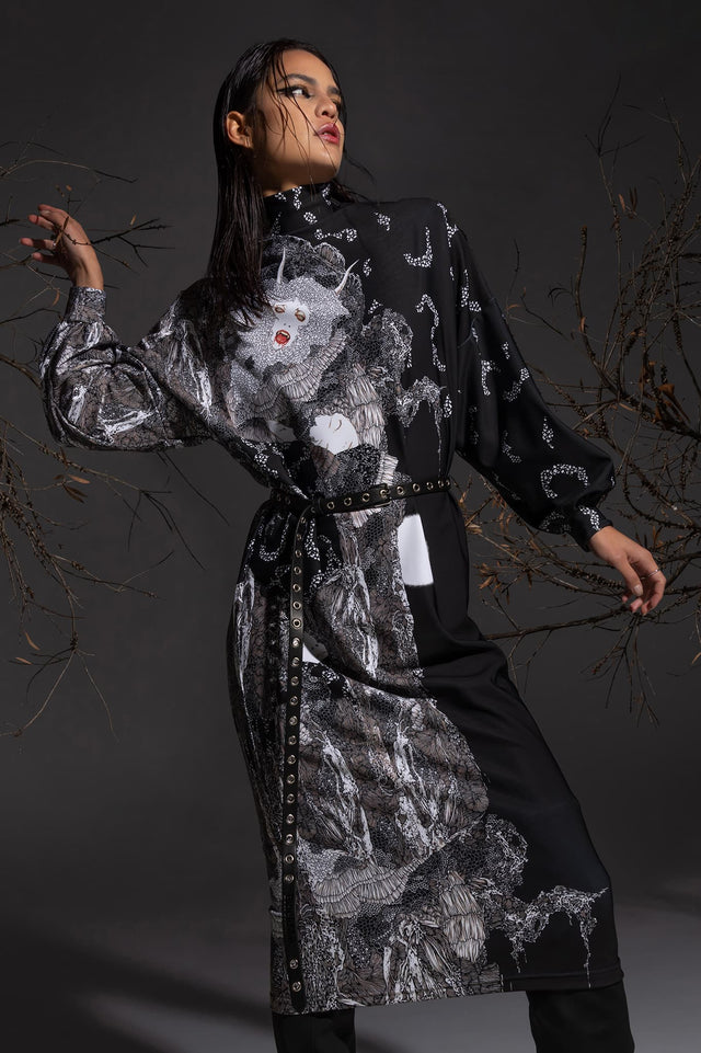 Takato Yamamoto Vampire Spellbound Batwing Sleeve Midaxi Dress Campaign 