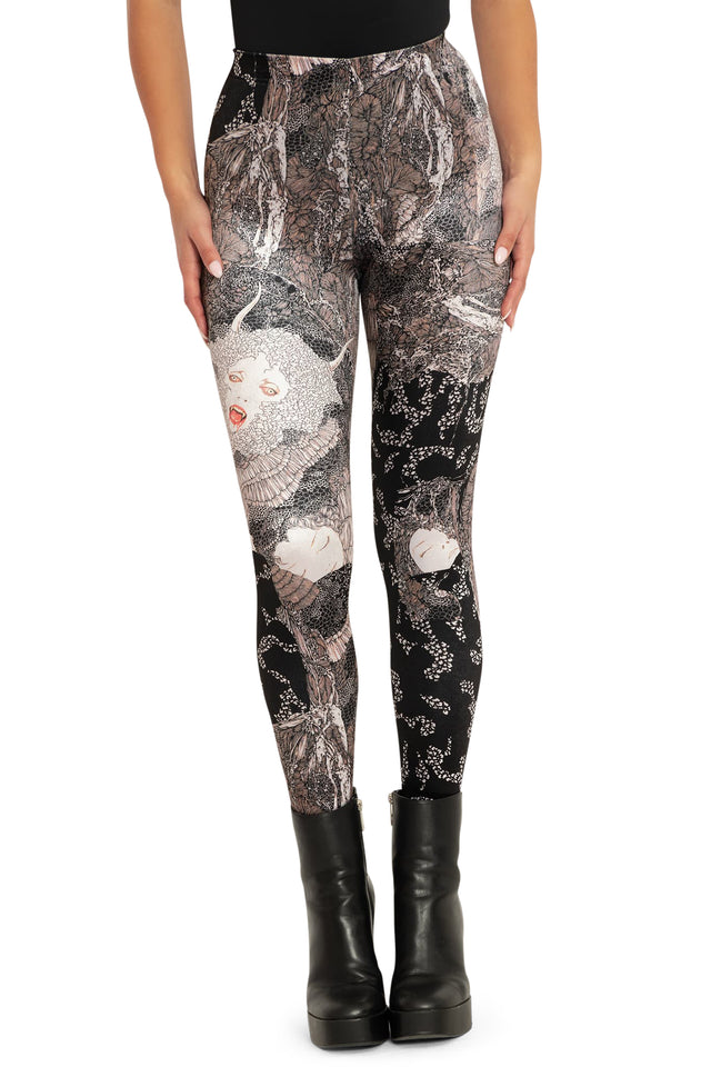 BlackMilk Clothing - Takato Yamamoto Vampire Spellbound Velvet High Waisted Leggings