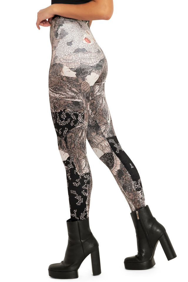 BlackMilk Clothing - Takato Yamamoto Vampire Spellbound Velvet High Waisted Leggings