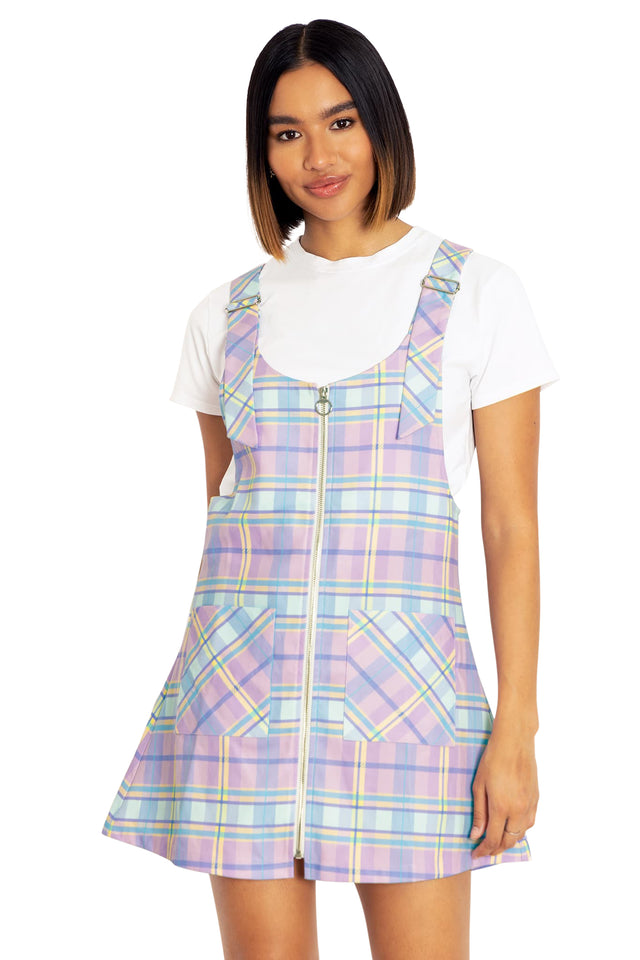 Tartan Candy Pastel Pinny Dress