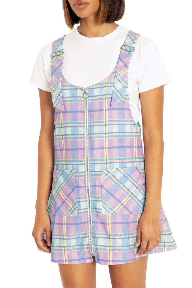 Tartan Candy Pastel Pinny Dress
