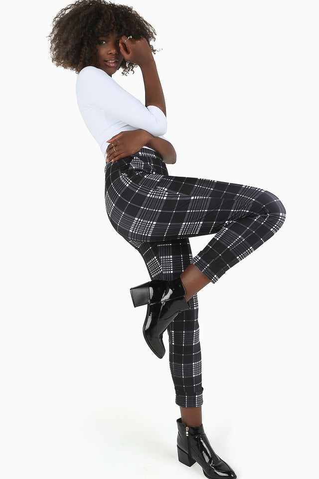 Tartan Mono Cuffed Pants
