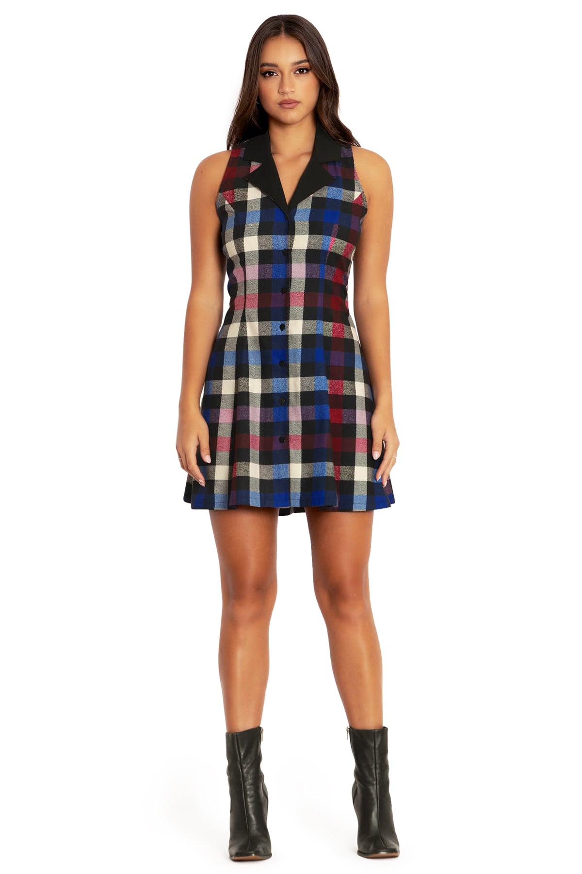Tartan Static Corset Back Shirt Dress - Limited – BlackMilk Clothing