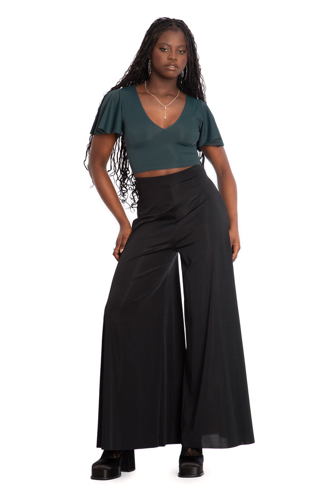 Marilyn Wide Leg Pants Crop Top Set Marilyn Wide Leg Pants Crop Top Set