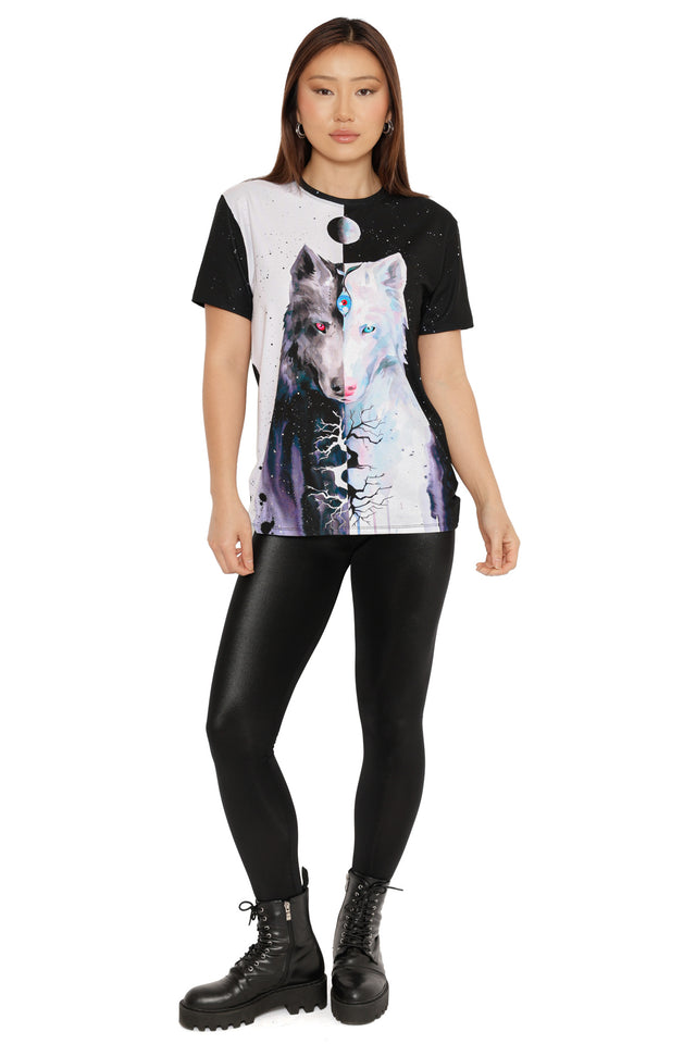 The beast within boyfriend tee on model