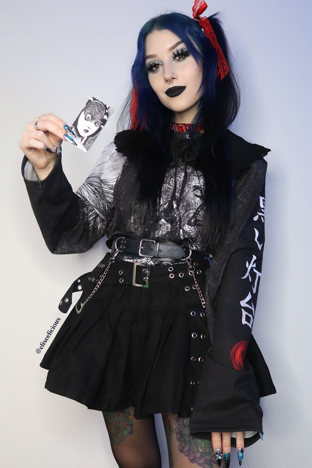 The Black Lighthouse Long Sleeve Oversized Boyfriend Tee