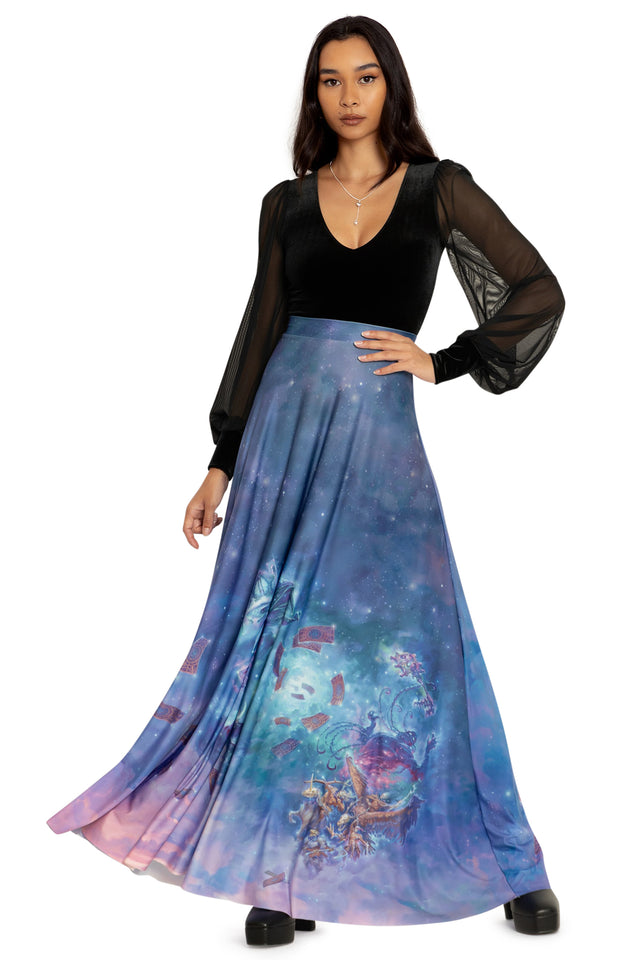 The Deck Of Many Things Maxi Skirt Front