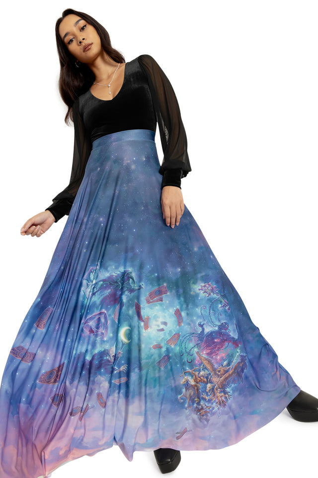 The Deck Of Many Things Maxi Skirt Wide