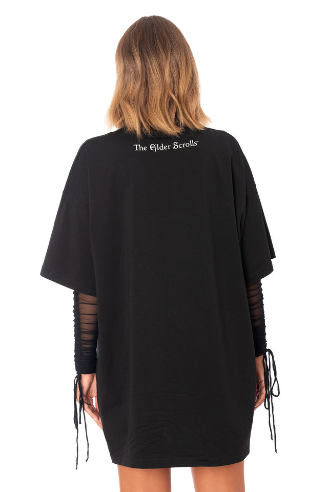 The Elder Scrolls Online fashion inspired oversized tee with Daedric rune circle and relaxed fit design