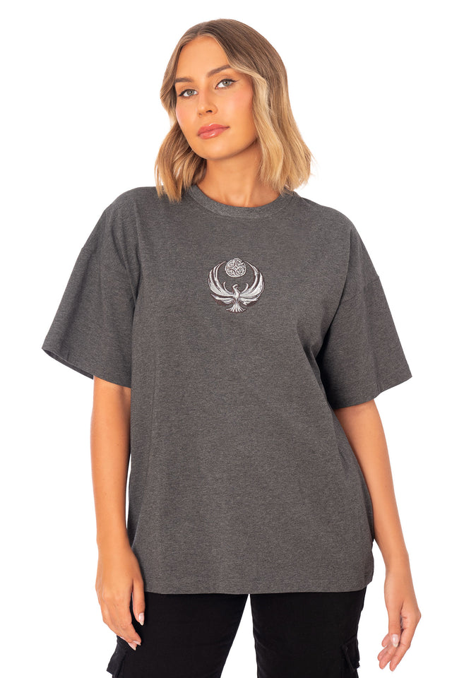 The Elder Scrolls Nightingale Armour oversized boyfriend tee with crew neckline, short sleeves and Nightingale crest chest graphic