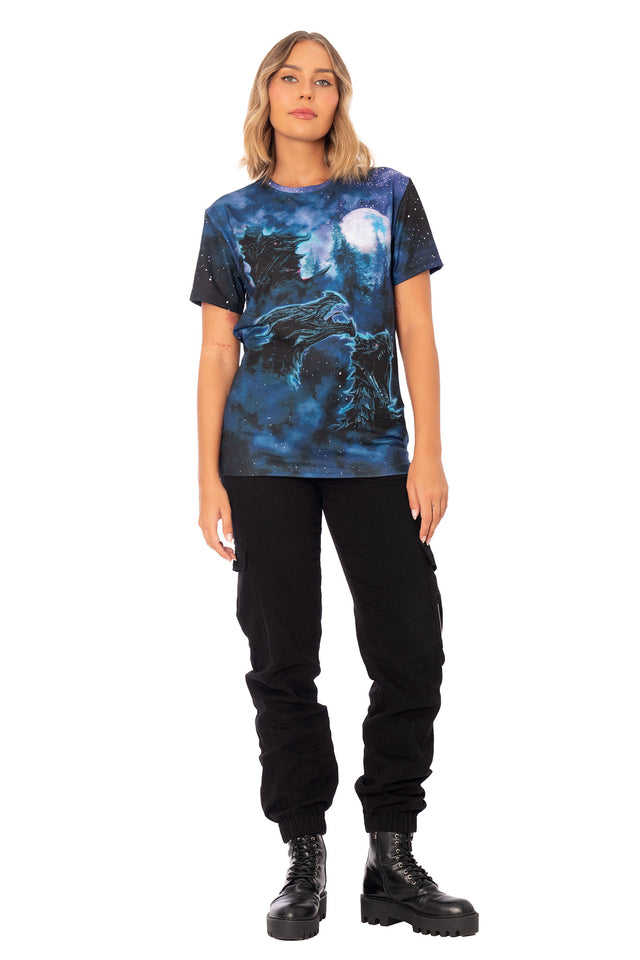 The Elder Scrolls Online fashion inspired t shirt with relaxed fit, soft fabric and World Eater dragon artwork