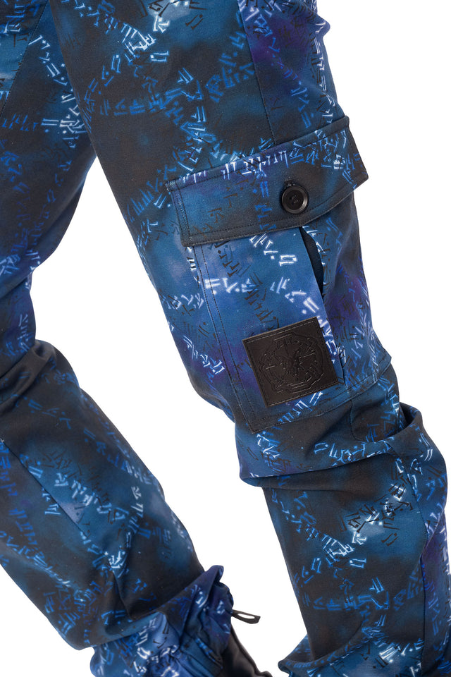 Elder Scrolls apparel cargo pants with Skyrim inspired rune print, functional pockets and adjustable belt