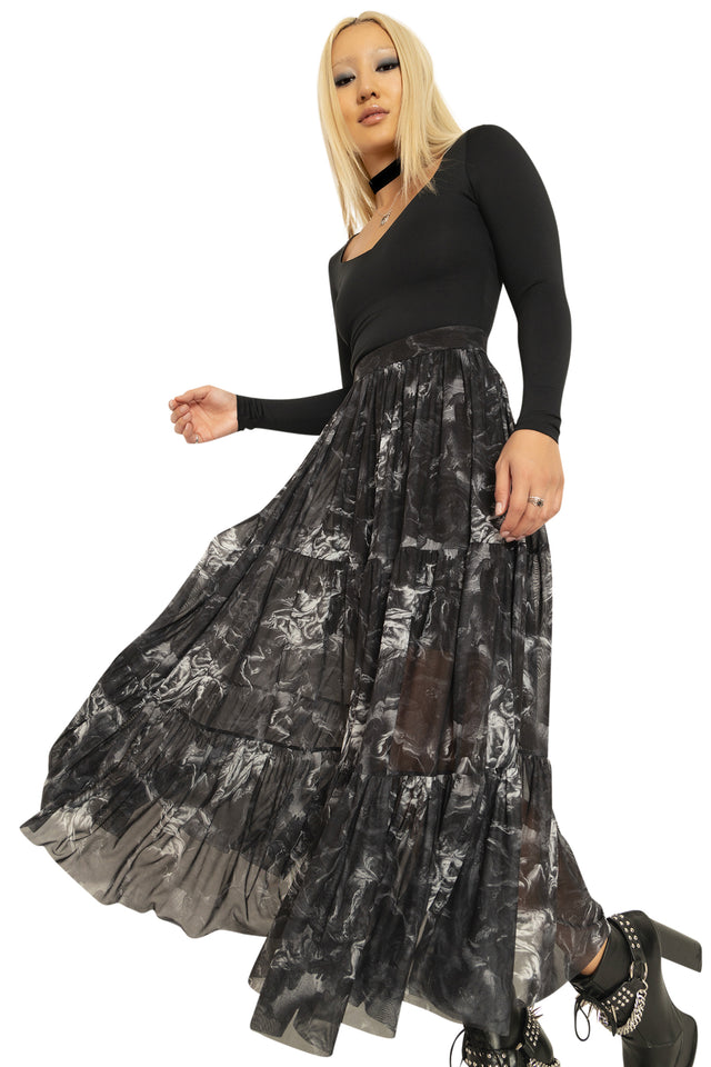 The Fall Of The Rebel Angels Tiered Midaxi Skirt Wide