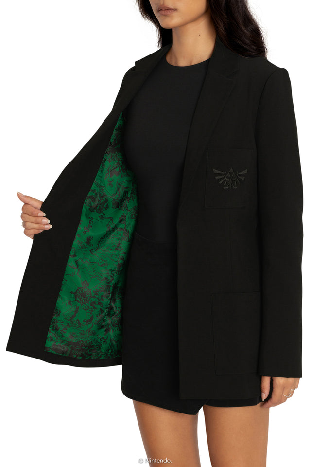 The Legend Of Zelda Green Hyrule Map Blazer Side