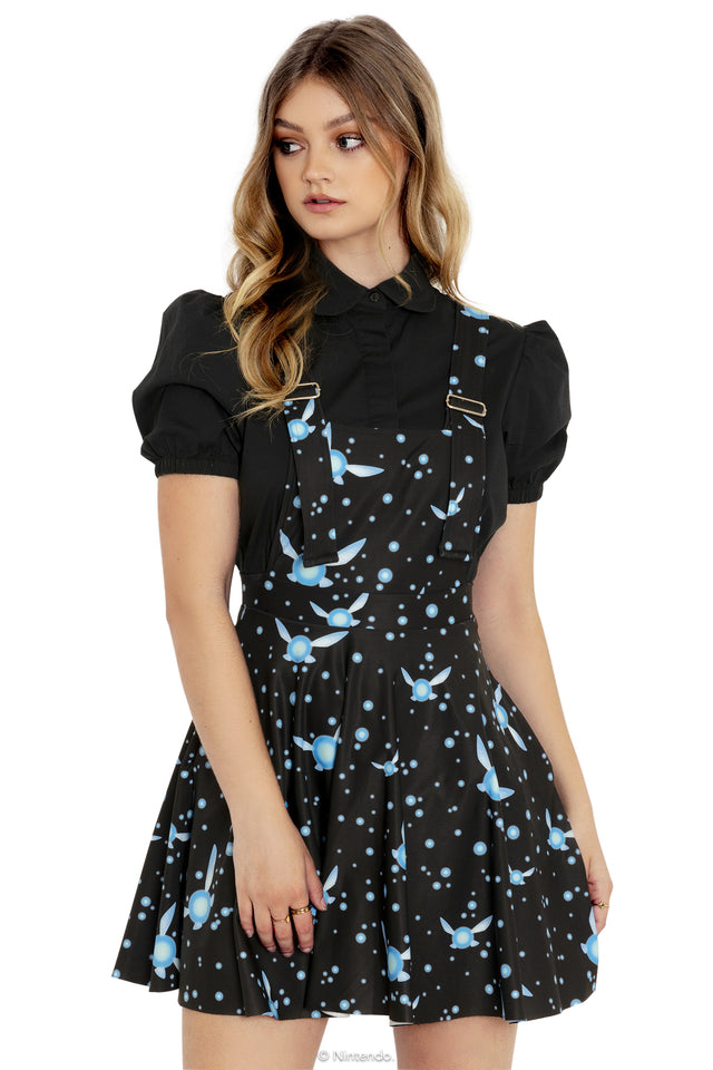 BlackMilk Clothing x Nintendo The Legend Of Zelda - The Legend Of Zelda Navi Apron Dress - The Legend of Zelda Merchandise - Collaboration apparel - Licenced.