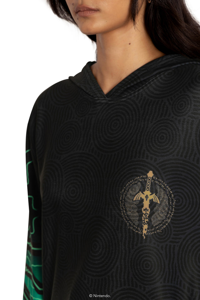 The Legend Of Zelda Power Of The Zonai Hoodie Sweater Closeup