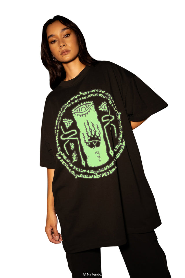 BlackMilk Clothing x Nintendo The Legend Of Zelda - The Legend Of Zelda Power Of The Zonai Oversized Tee - The Legend of Zelda Merchandise - Collaboration apparel - Licenced.