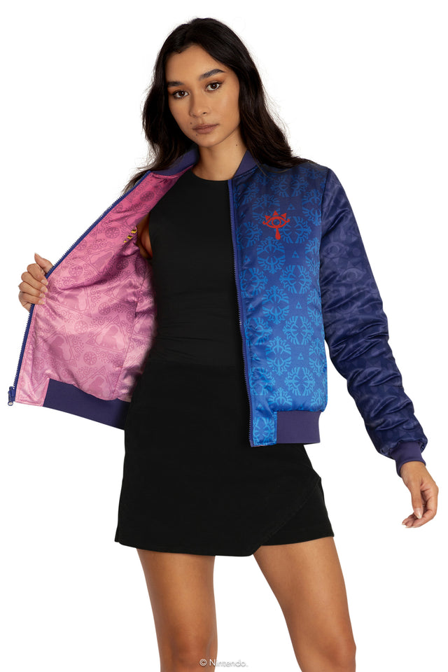 BlackMilk Clothing x Nintendo The Legend Of Zelda - The Legend Of Zelda Princess Zelda And Sheik Reversible Bomber Jacket - The Legend of Zelda Merchandise - Collaboration apparel - Licenced.