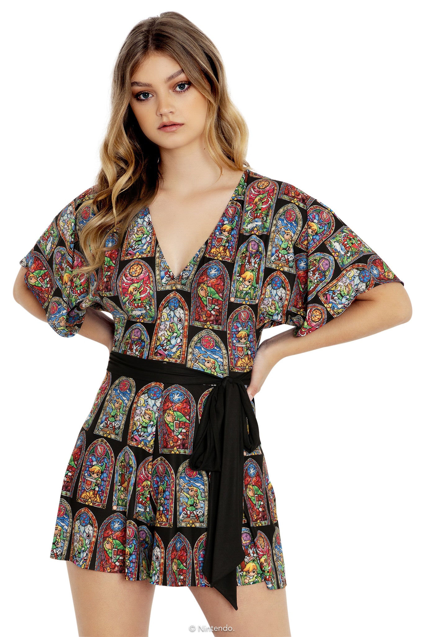 Stained Glass Link Slinky Playsuit - Limited – BlackMilk Clothing