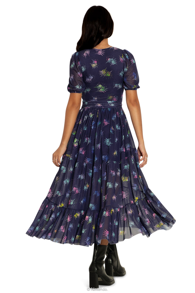 BlackMilk Clothing x Nintendo The Legend Of Zelda - The Legend of Zelda Majora s Mask™ Wrap Midaxi Dress - The Legend of Zelda Merchandise - Collaboration apparel - Licenced.