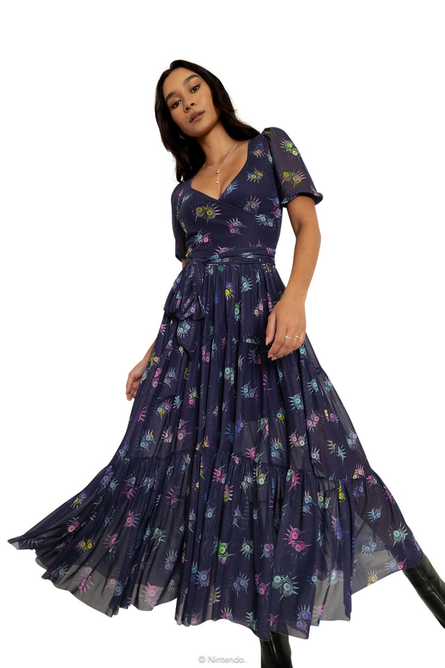 Majora's Mask Wrap Midaxi Dress - Limited BlackMilk Clothing Majora's Mask Wrap Midaxi Dress - Limited BlackMilk Clothing