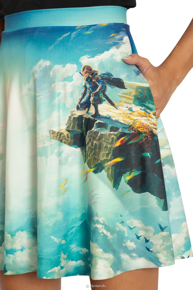 BlackMilk Clothing x Nintendo The Legend Of Zelda - The Legend of Zelda Tears Of The Kingdom™ Pocket A Line Skirt - The Legend of Zelda Merchandise - Collaboration apparel - Licenced.