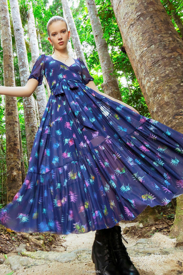 BlackMilk Clothing x Nintendo The Legend Of Zelda - The Legend of Zelda: Majora's Mask™ Wrap Midaxi Dress - The Legend of Zelda Merchandise - Collaboration apparel - Licenced.