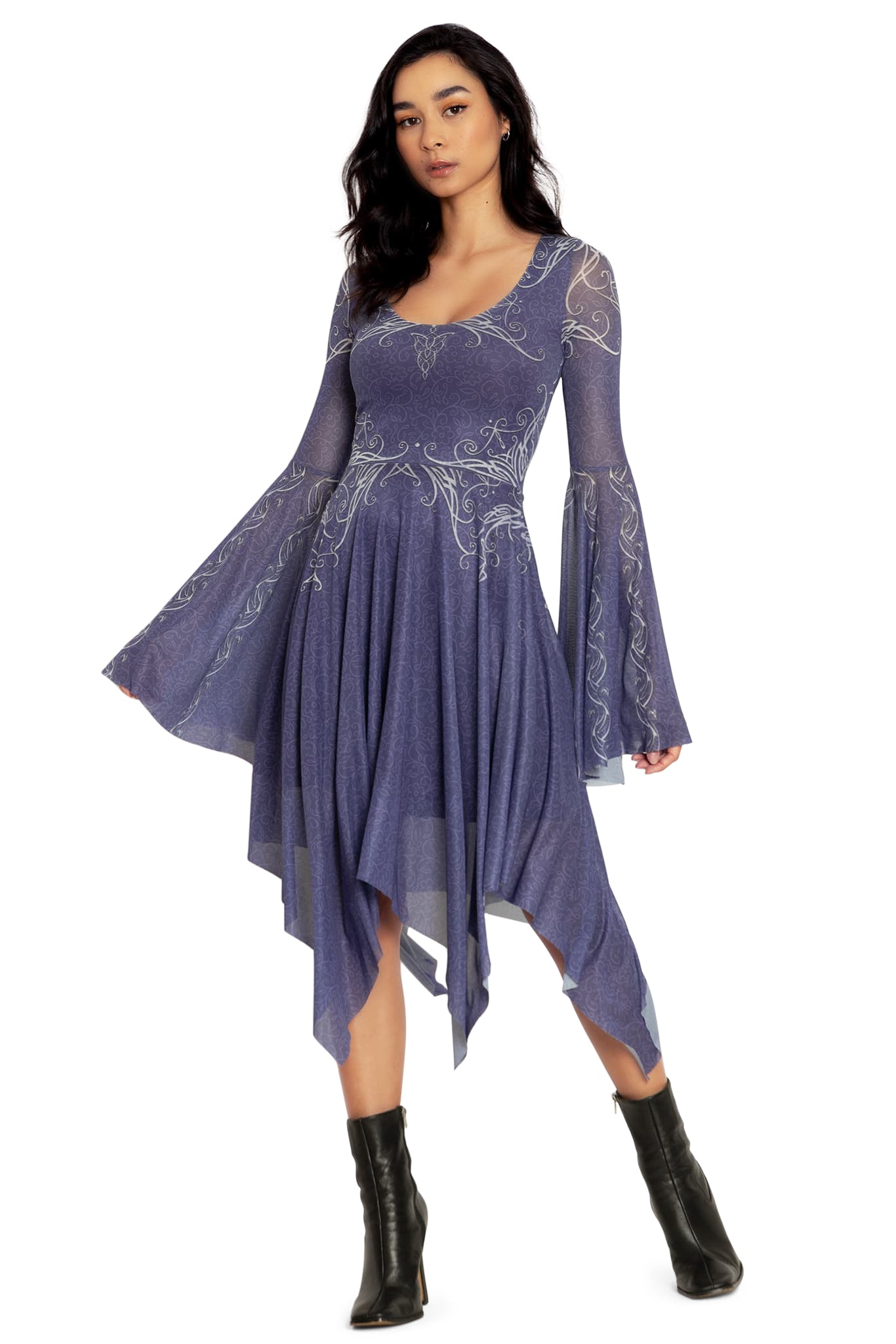 Arwen Undómiel Spectre Handkerchief Dress – BlackMilk Clothing
