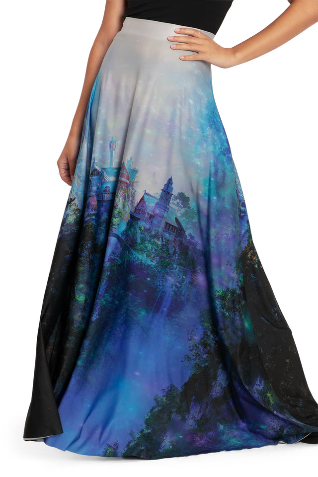 BlackMilk Clothing x Warner Brothers Lord of the Rings - The Lord Of The Rings Rivendell Maxi Skirt - Warner Bros. Merchandise - Collaboration apparel - Licenced.