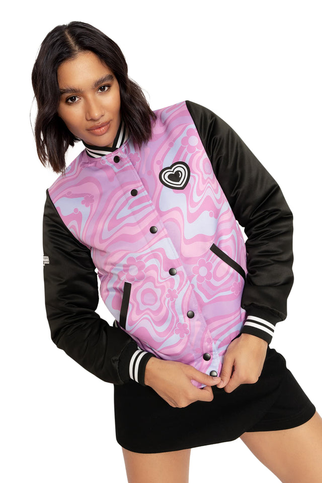 BlackMilk Clothing x Warner Brothers The Powerpuff Girls - The Powerpuff Girls Shiny Bomber Jacket - Warner Bros. Merchandise - Collaboration apparel - Licenced.